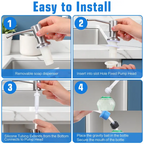 Stop Refilling Every Week – Brushed Nickel Sink Soap Dispenser with 39" Leak-Free Hose, Pump from Countertop, Refill in Seconds Without Crawling Under