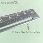 HASARULA Clip-On Aluminum Ruler / KUTSUWA