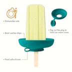4pcs Silicone Ice Cream Holder Stand Set, Summer Popsicle Holder, Leak-Proof Cone Support with Drip Guard, Portable Youngsters's Ice Pop Mold Tray for On-The-Go Snacks - Dishwasher Safe, Thanksgiving tableware