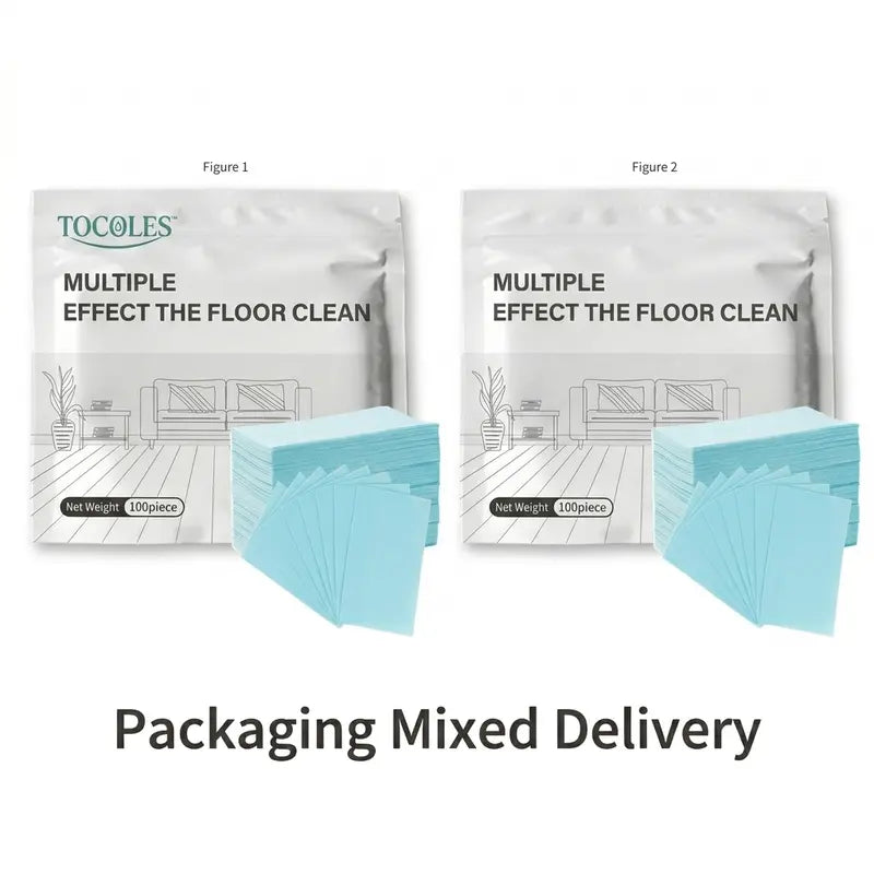 100 Multi-Purpose Floor Cleaning Sheets | 99.9% Sterilization Rate, Removes Stains and Odors, Suitable for Hardwood/Tile/Shelves and RV Walls